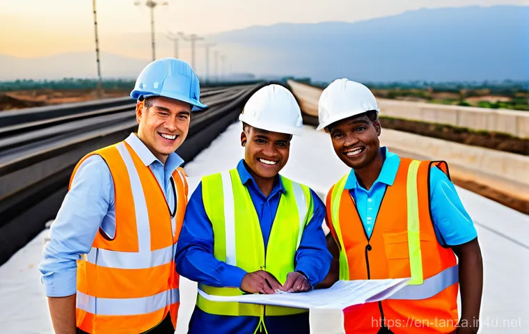 탄자니아의 국제 협력 및 원조 현황 - **Prompt: The Spirit of Tanzanian Self-Reliance and Economic Growth**
    A vibrant, wide-angle stre...